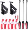 FAINDLAN Tire Changing Tool Set, 3-Piece Tire Lever Set, 375mm, Bead Helper, for Motorcycles and Cars, Long Tire Changer, Wheel Removal Tool, with Sto