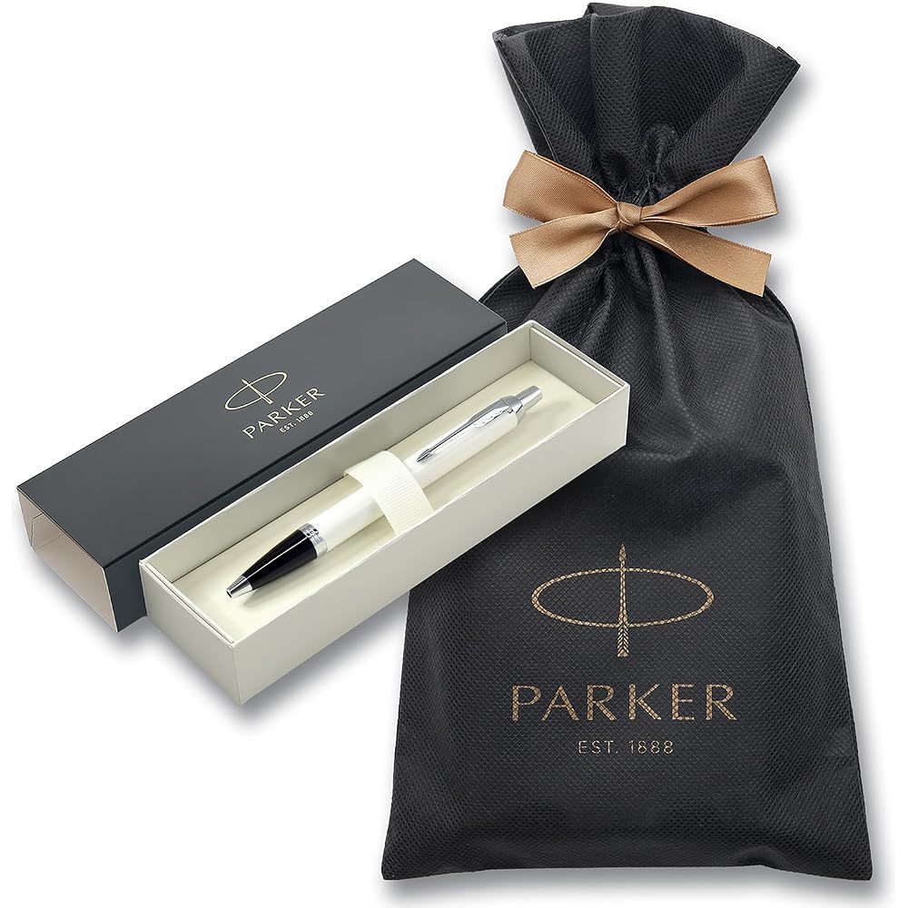 PARKER Parker Ballpoint Pen, IM, White CT, Medium, Oily Brand, Wrapping Bag, Gift Box Included, P...