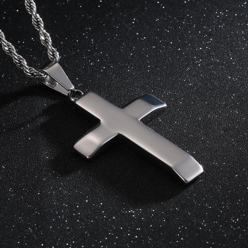 Kalen New Link Chain Homme Cross Choker Stainless Steel 36*25mm Pendant Necklaces For Men Party Jewelry Collares Kolye