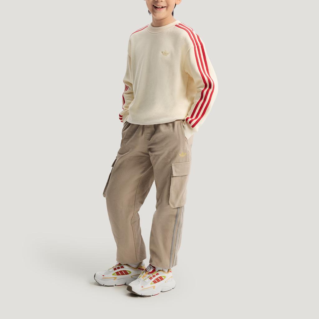 Adidas Originals Cargo Trousers Classic Lace-Up Elastic Waist Woven Sports Work Pants Kids bottoms KV6593
