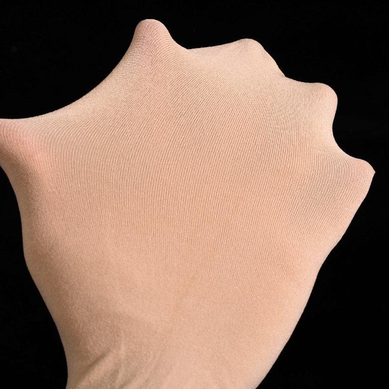 

Унисекс велюровый боди: Сексуальные плотные колготки с карманом для члена для трансгендерной трансформации Skin Color (With Gloves)