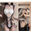 Erogenous Lace Maid Outfit: Enhance Small Chest, Temptation Lingerie, Transparent Passionate Uniform