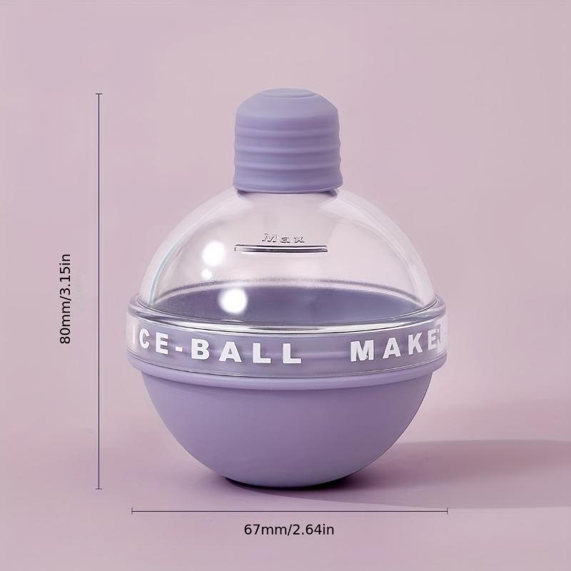 Whiskey Ice Mold Ball, Premium Flexible Silicone Ice Cube Tray with Large Round Ice Balls for Party and Bars Ice Bucket Maker