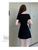 Stylish Nightclub Women's Slimming Dress: Short Skirt for Massage Technicians