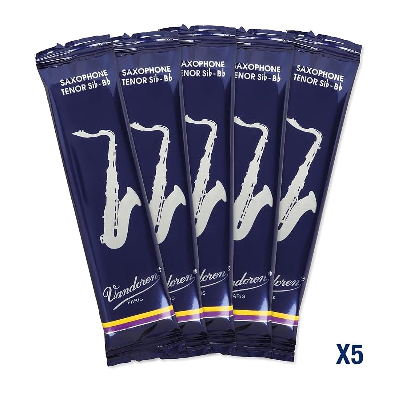 Vandoren Tenor Saxophone Reeds, Traditional, Hardness: 3 (5 reeds)