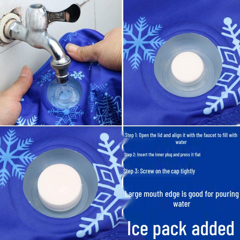 Large Water-Filled Cooling Ice Pillow for Adults & Students