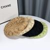 Fashionable Hollowed Out Grass Woven Beret For Children'S Summer Korean Breathable Fashion Hat, Casual And Versatile Painter Hat