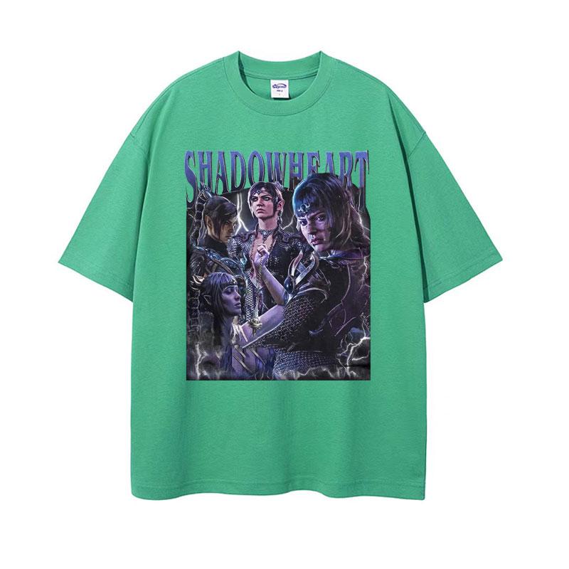 Shadowheart Baldurs Gate 3 Vintage T Shirt Mens Women Clothing Fashion Gothic Tshirts Male Cotton Oversized Tshirt Streetwear
