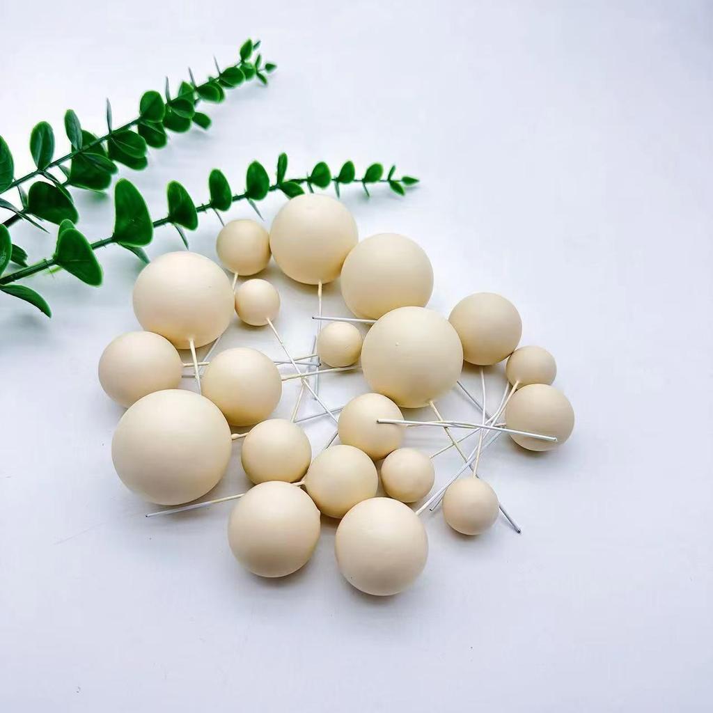 20-Piece Mixed Set: Gold, Silver, Foam, Iridescent, and Christmas Cake Decoration Balls