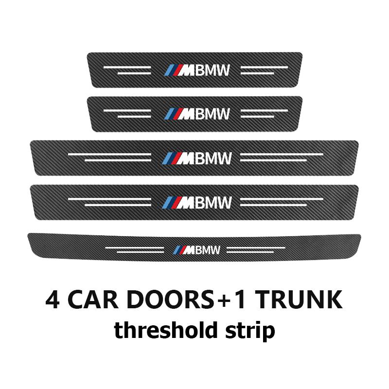 Car Door Carbon Fiber Sill Anti Scratch Protection Strip For BMW Performance M E87 E30 E46 E28 F35 G20 E93 F20 X3 X