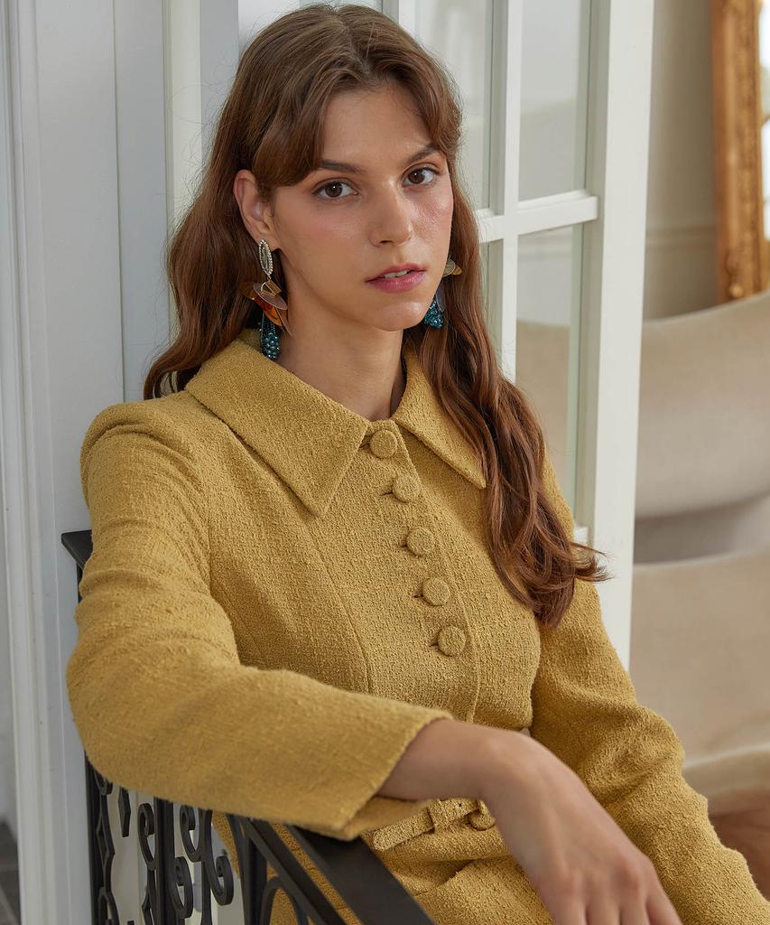 Julie And Kara 22Fw Calla56 Edo Victoria Ops Mustard