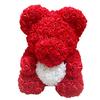 Lieblicher Großer Roter Rosenblüten-Bären Spielzeug Ornamente Geschenke für den Valentinstag 25cm Laden Geschenk am 8. März