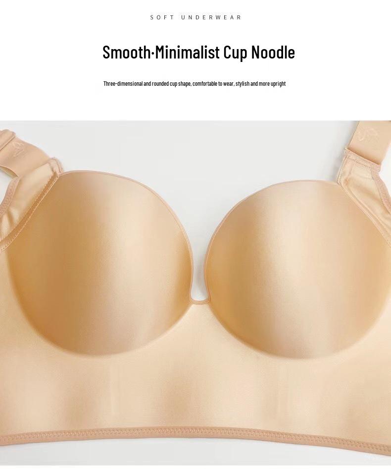 Glänzender nahtloser BH in Übergröße ohne Bügel für Damen - Dünner Stil, formend, Seitenhalt