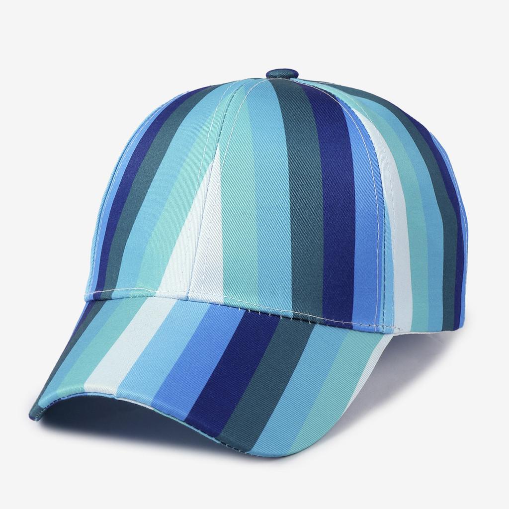 Unisex Rainbow Pattern Baseball Hat With Breathable Twill Fabric For Sun Protection