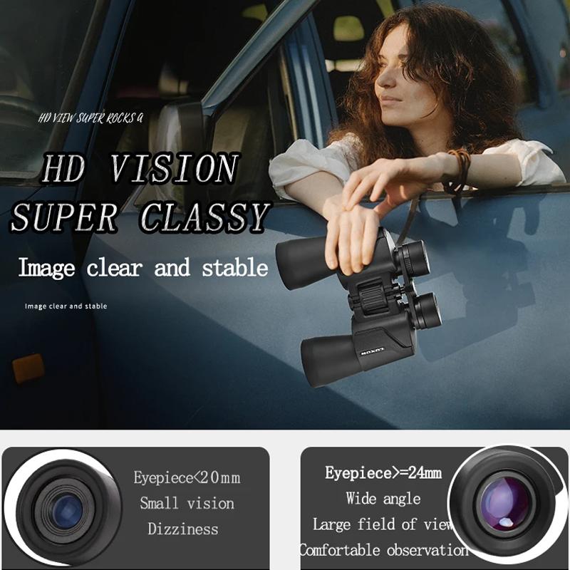 Binoculars Bak4 Prism Optics High Power Waterproof Telescope 12x50