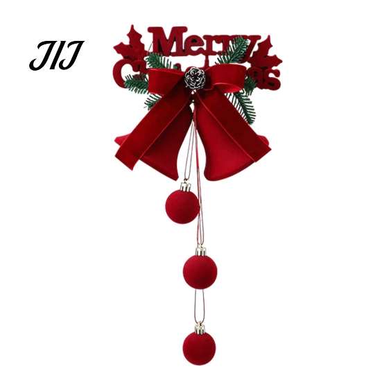 Flocked Christmas Bell Ornaments Nordic Velvet Ornament, Hanging Bells for Lanyard Pendants Tree Door Window Decor, Festive Holiday Home Decoration