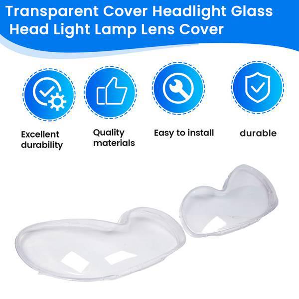 1 Pair Clear PC Car Headlight Covers for Hyundai (Front Left & Right)