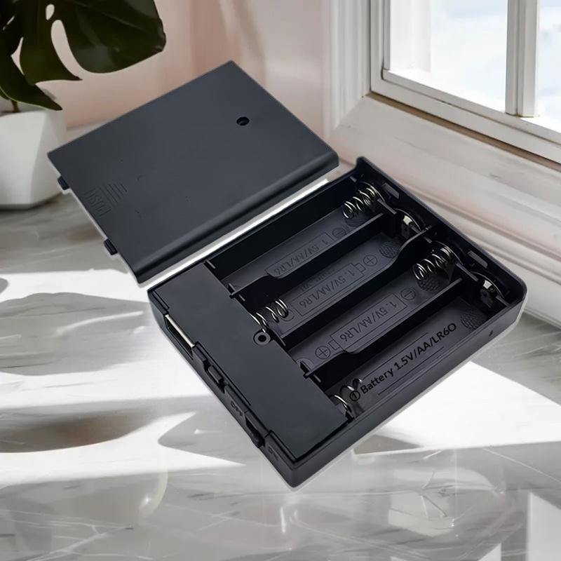 1 Pc 4 Slots Battery Holder No.5 Battery Holder AA Battery Case With Switch With USB Socket AA Battery Box