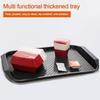 Neues 43*30cm Tablett Kunststoff Rutschfest Serviertablett Rechteckig Fast-Food-Tablett