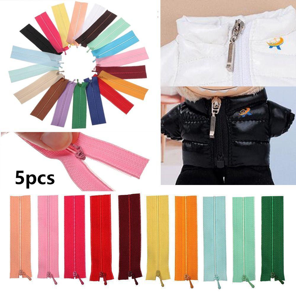 5pcs/set Mini Doll Clothing Zipper Multicolors DIY Doll Clothes Accessory