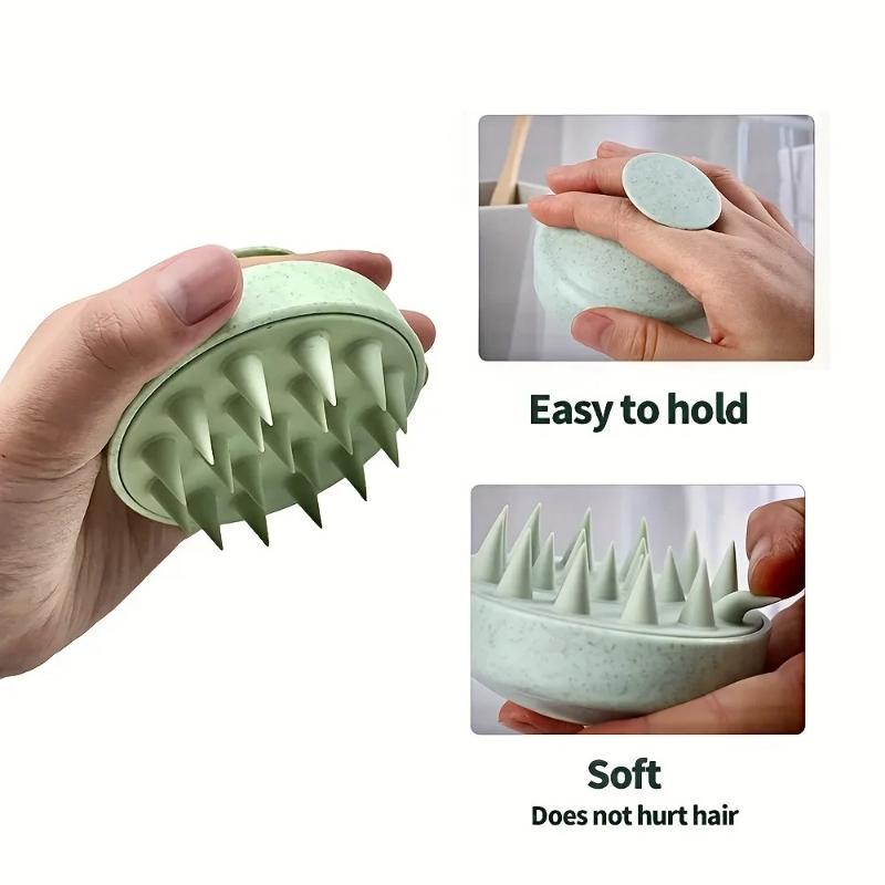 Silicone Shampoo Brush Head Scalp Massage Comb Hair Root Itching Clean The Scalp Thoroughly Body Massage Brush Bath Brush