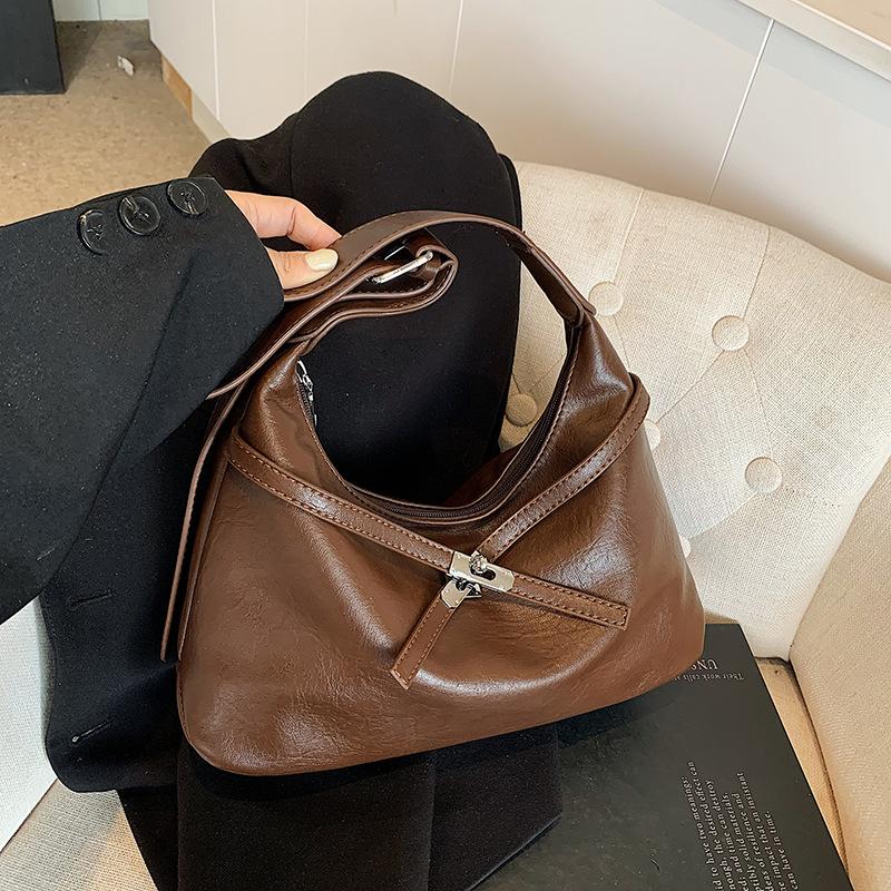 Fashion Retro Commuter Bag Autumn Women's New Large-capacity Tote Bag To Work Commuter Women's Satchel