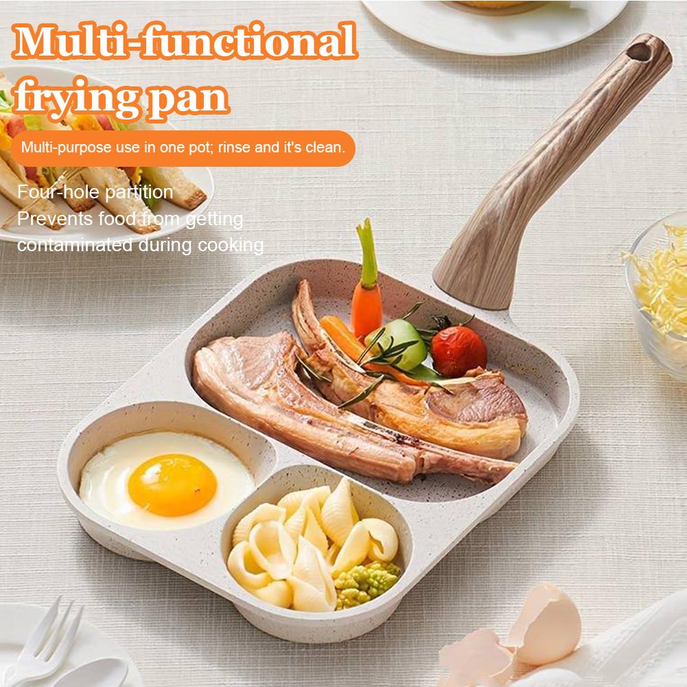 3 In 1 Egg Frying Pan for Breakfast Pancake Burger Sandwiches Nonstick Easy Clean Pancake Pan for Gas Stove & Induction Cooker