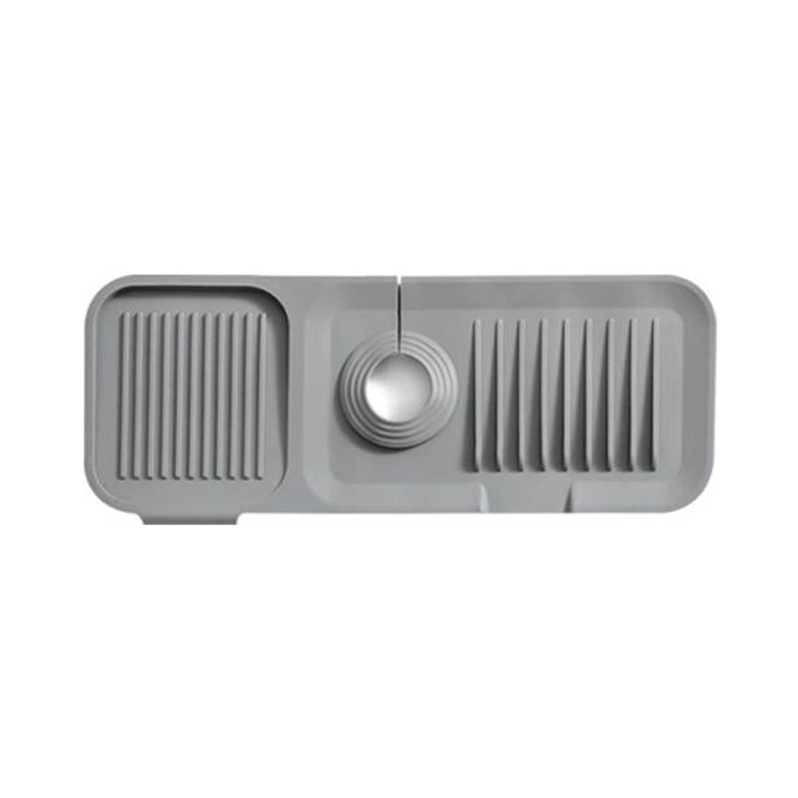 Silicone Faucet Guard Draining Mat Slope Kitchen Sink Splash Guard Self-Draining Silicone Mat for Bathroom Laundry & Bar