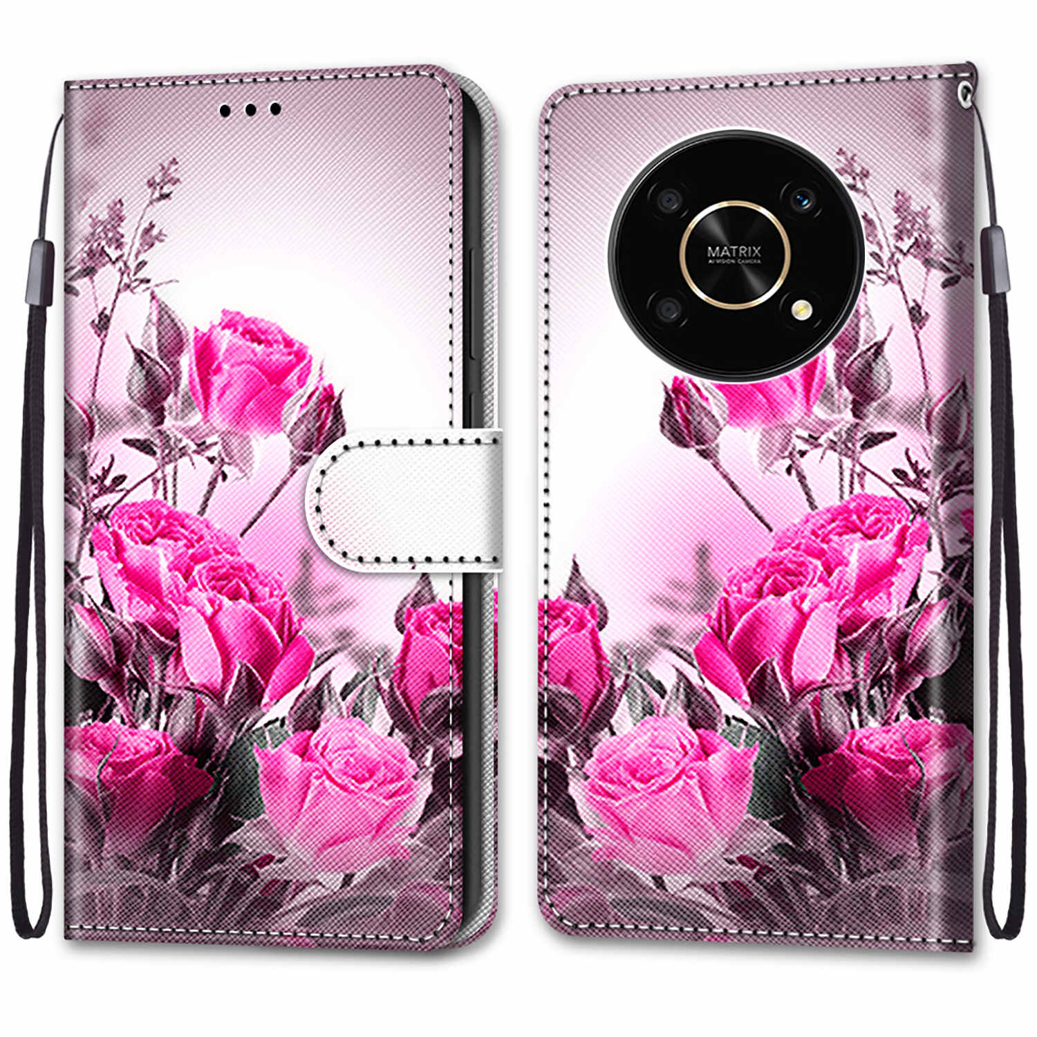 

Шкіряний чохол-чохол із розмальованим візерунком для iPhone Samsung Huawei Honor Xiaomi Redmi OPPO Realme Moto Asus Honor 10 Lite