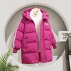 Children's Mid-Length Cotton Padded Jacket - Knee-Length Thickened Coat for Boys and Girls