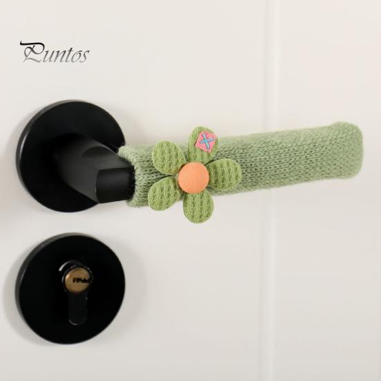Soft Acrylic Handle Wraps Knitted Doorknob Covers, Thick Anti?Slip Furniture Feet Protector Sleeves, Door Decorative Leg Socks Cushion Pads,