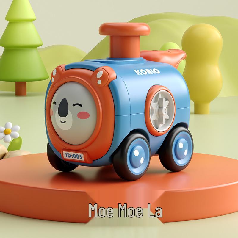 Children's Face-Changing Inertial Toy Train - Durable Cartoon Car for Boys