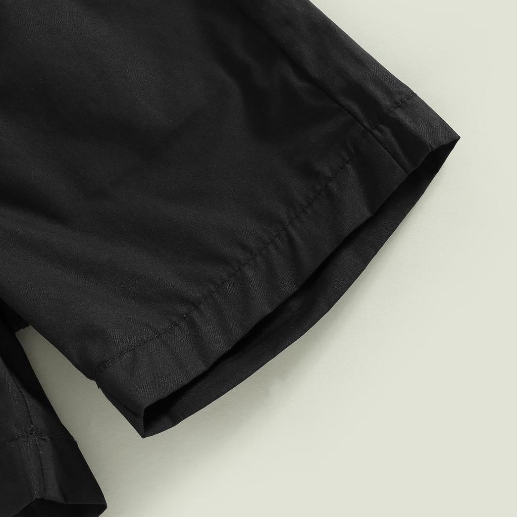 Baby Boy Clothes Toddler Cow Print Short Sleeve Button Down Shirt Elastic Waist Shorts Set 2Pcs Cowboy Outfit