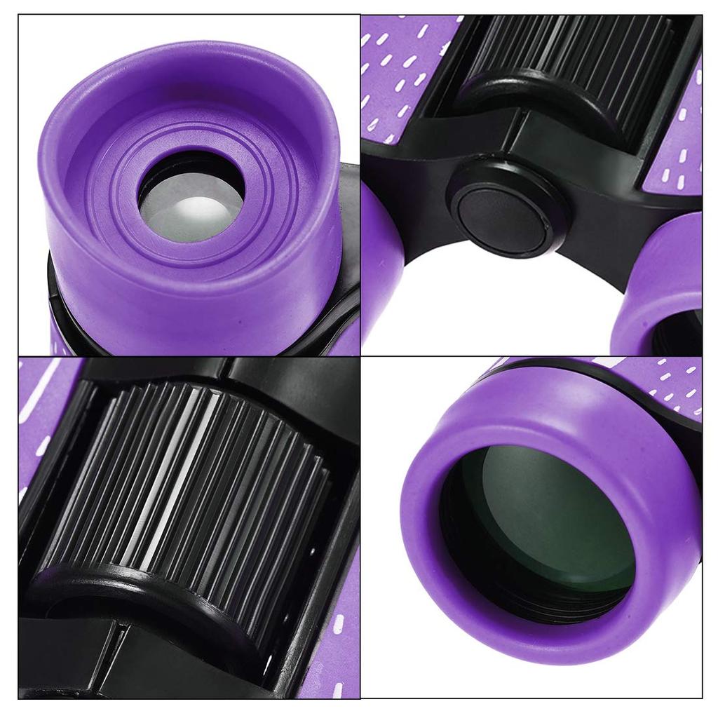Uxcell Binoculars with Neck Compact Folding for Purple Strap, Binoculars, Shockproof, Birdwatching, Hiking, Camping, 4x30,