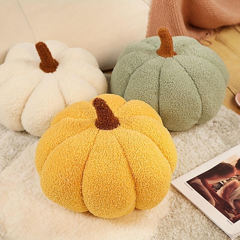 3D Fluffy Pumpkin Plush Pillow -Stuffed Animal for Halloween Home Decor, Birthday Party Favors & Cozy Home Accents