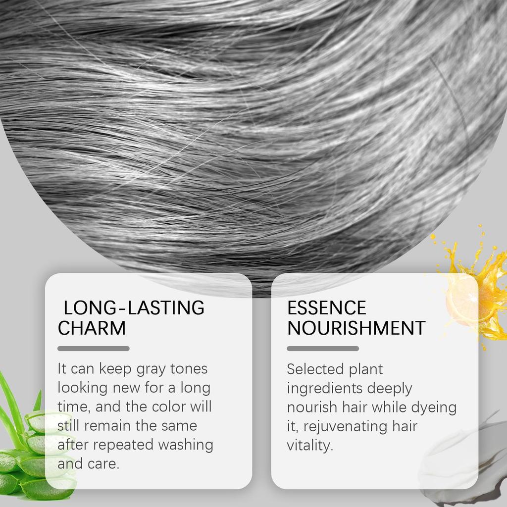HOEGOA Grey Hair Dye Cream: Long-lasting Hydration, Plant-based Care, Vibrant Trendy Color