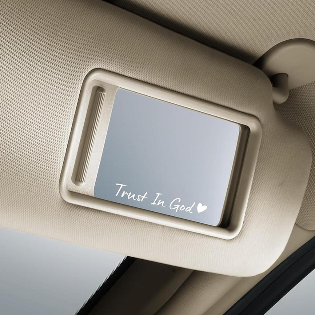 4PCS Car Stickers,Car Accessories Trust In God Rearview Mirror Sticker,Auto Stickers and Decals,Auto Decals for Women,Trust In God Mirror