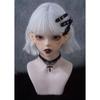 Original handmade leather buckle hairpin Punk subculture Y2K girls black duck bill hairpin