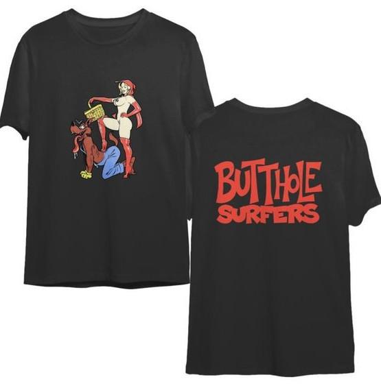 1990s Butthole Surfers Red Riding Hood Butthole Surfers Tour 90 Shirt 2 Sided