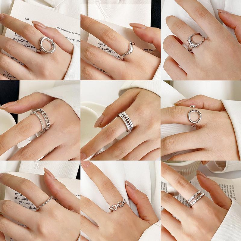 Ανοιχτό Ρυθμιζόμενο Δαχτυλίδι Τιτάνιο Ατσάλι Επικαλυμμένο με Αληθινό Χρυσό Δεν Ξεθωριάζει Μόδα Ευέλικτο Ελαφριά Πολυτέλεια Δαχτυλίδι από Ανοξείδωτο Ατσάλι