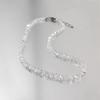 Multi-faceted Crystal Glass Crystal Choker Necklace Simple Collarbone Necklace  Women