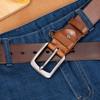 Belt Retro First Layer Cowhide Genuine Leather Versatile Tree Paste Leather Pin Buckle Belt Middle-Aged And Young Men'S Belt