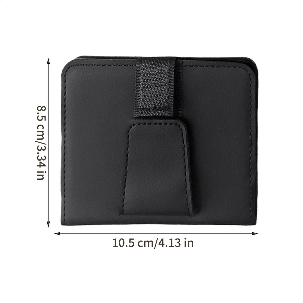 Pu Leather Car Sunshade Card Clip Sun Visor Organizer Multi-Pocket Holder Clip Panel Interior Sunglasses Storage Clip