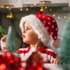 Merry Christmas LED Lights High-end Plush Children Adult Santa Hat Christmas Decorations Christmas Festive Holiday Party Hat