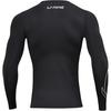 Li-Ning Solid Color Logo Quick-Dry Compression Long Sleeve Training Fitness Shirt Men tops Black AUDSB71-2