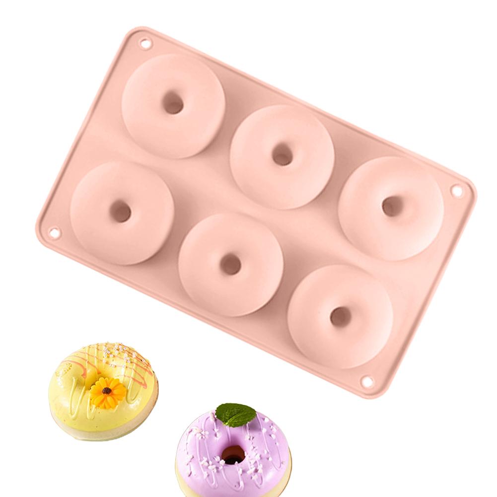1PC Silicone Donut Mold Baking Utensils Cake Chocolate Round Mold High Temperature Resistant Pudding Macaron Cake Mold Pastry
