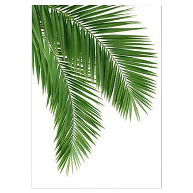 Scandinavian Style Green Tropical Leaves Wall Art Canvas Painting Plants Nordic Posters and Prints Wall PicturesFor Living Room