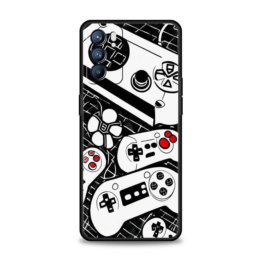 Game Controller Graphic Phone Case For Oppo A17 A31 A54 A57 A78 A79 A98 Find X5 X6 Reno 6 7 8 10 11 12 13 F Pro Soft TPU Cover