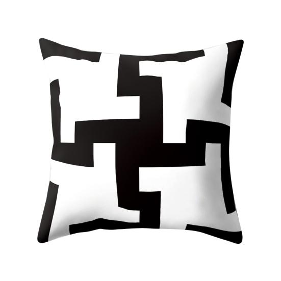 

Простой черно-белый геометрический узор, подушка, наволочка, декор для дивана