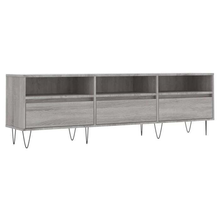 VidaXL Meuble TV sonoma gris 150x30x44,5 cm bois d'ingénierie 831282